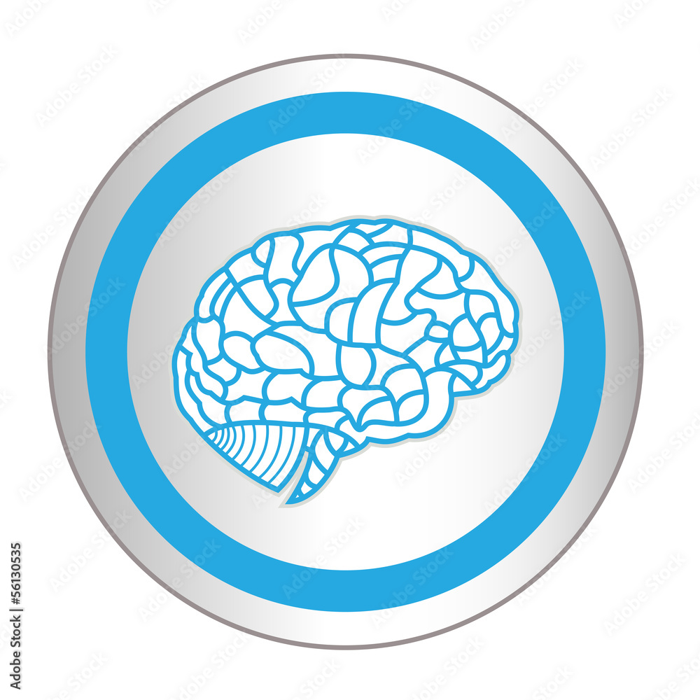 brain model on sticker icon web button. EPS10 illustration brain model on sticker icon web button. EPS10 illustration