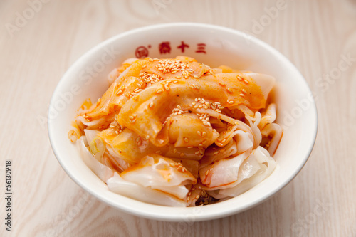 Cold noodle, a Chinese food in Xi'an