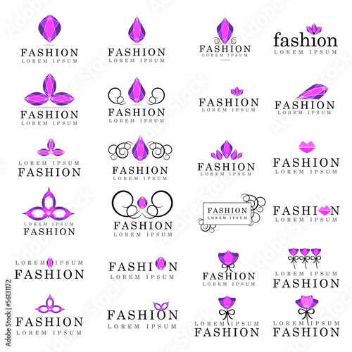 Fashion Icons Set - Isolated On White Background