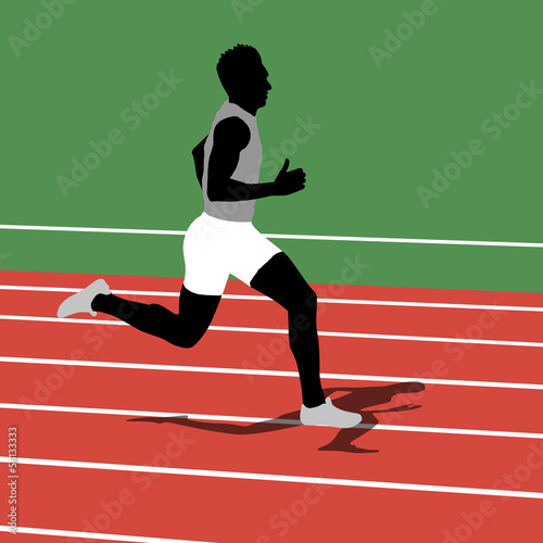 Running silhouettes. Vector illustration.