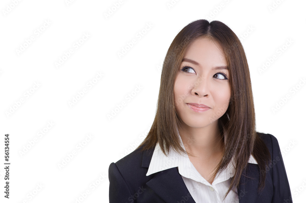 business woman Attractive think view suit isolated business woman Attractive think view suit isolated