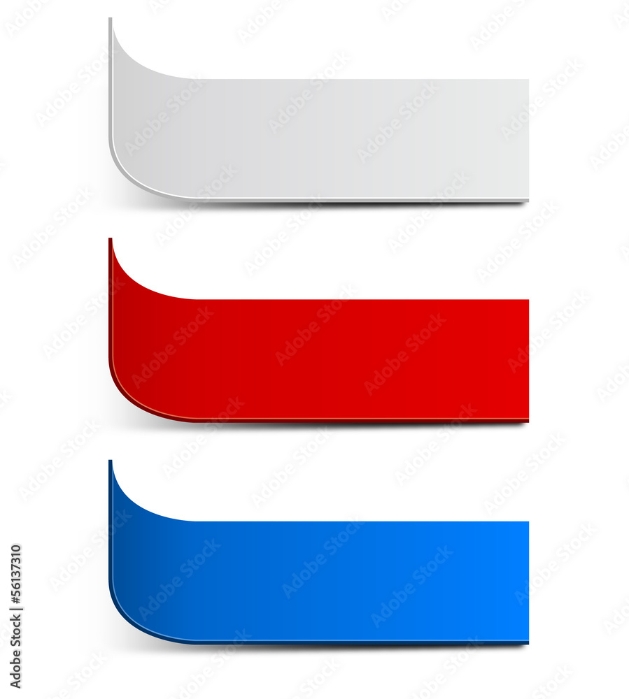 Colorful paper labels, stickers isolated on white background Colorful paper labels, stickers isolated on white background