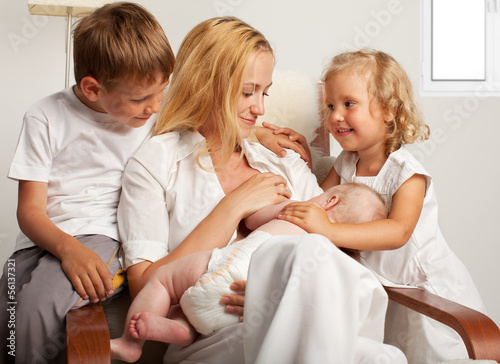Mother breastfeeding her baby