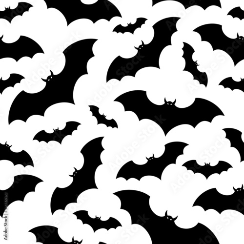Fototapeta Naklejka Na Ścianę i Meble -  Bats. Vector black silhouettes.