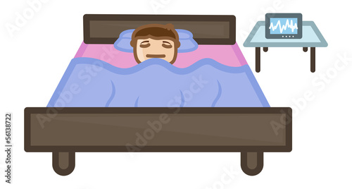 Patient on Home - Medical Cartoon Vector Character