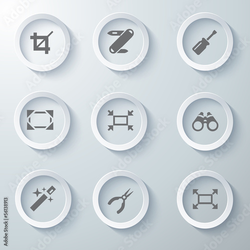 Icon Set collection White 3d icons 3d icons vector illustration  © somsong