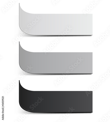Colorful paper labels, stickers isolated on white background 4