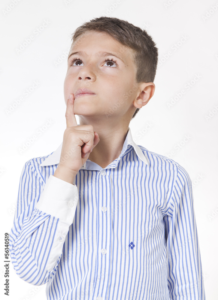child thinking child thinking