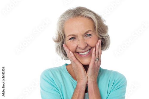 Принти на полотні Portrait of a happy senior citizen
