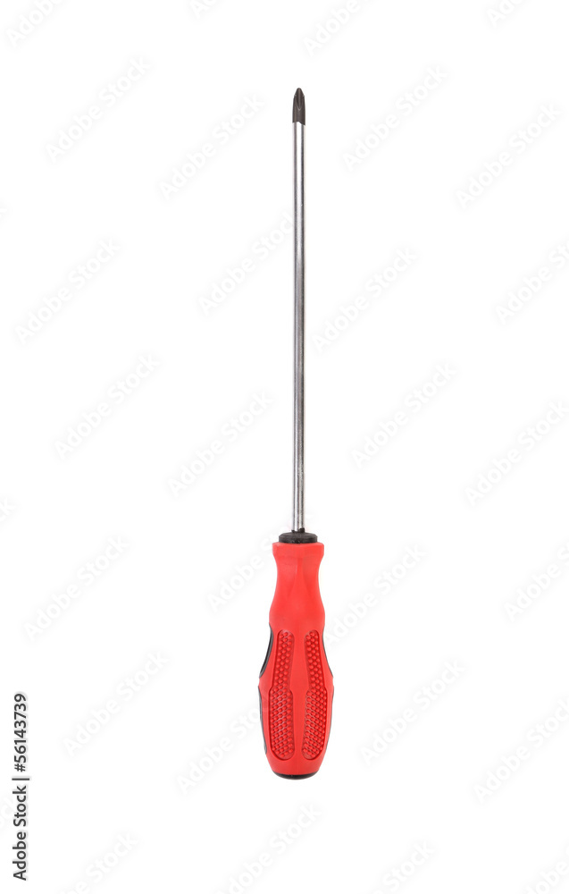 Screw-driver with the red handle Screw-driver with the red handle