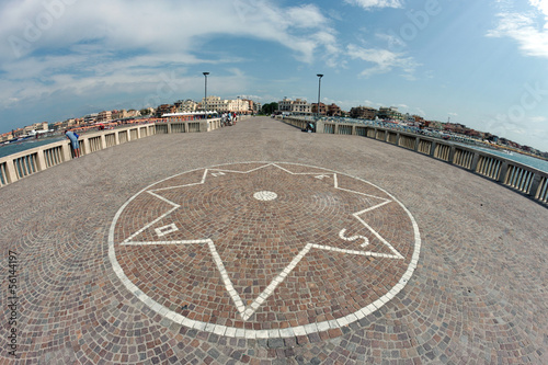 Compass rose in Ostia  Italy