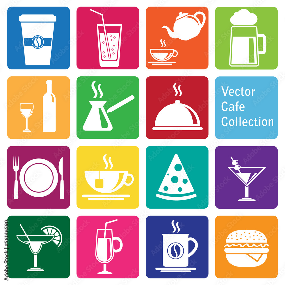 vector collection: cafe and restaurant icons vector collection: cafe and restaurant icons