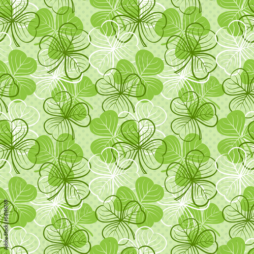 Seamless pattern with clover