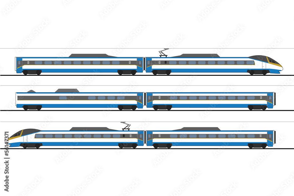 Pendolino high-speed train vector graphic