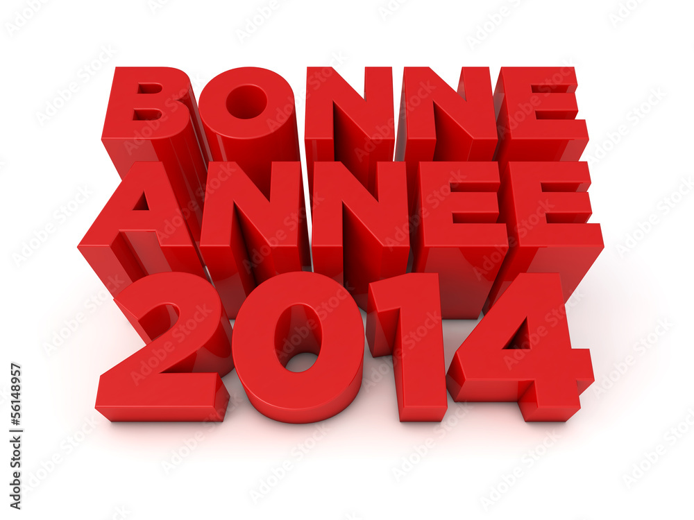 New year 2014 3d render New year 2014 3d render