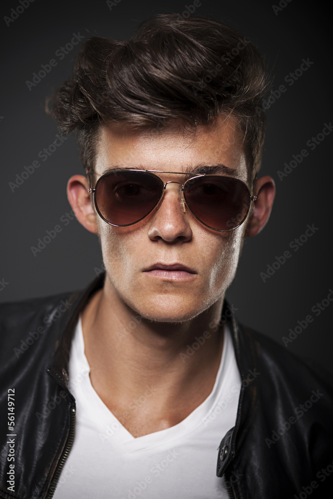 Portrait of male model wearing sunglasses Portrait of male model wearing sunglasses