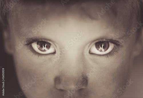 Eyes close-up little boy