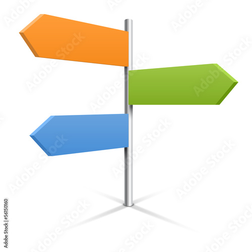 Vector direction road signs