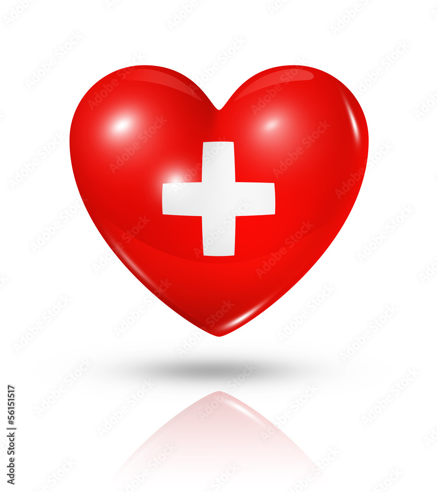Love Switzerland, heart flag icon Love Switzerland, heart flag icon