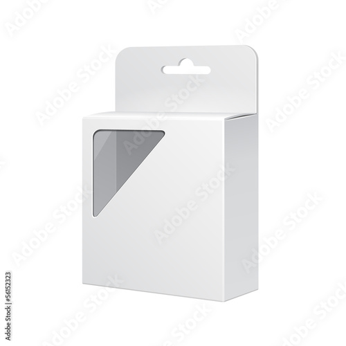 White Product Package Box With Rectangular Window