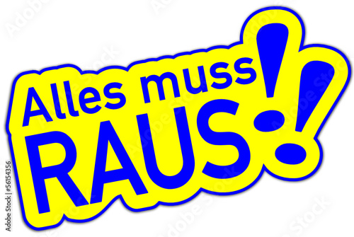 Alles muss raus Schild gelb  #130913-svg04