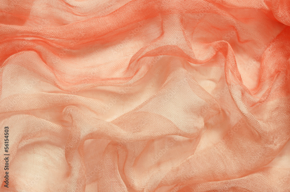 Peach chaotic draped fabric Peach chaotic draped fabric