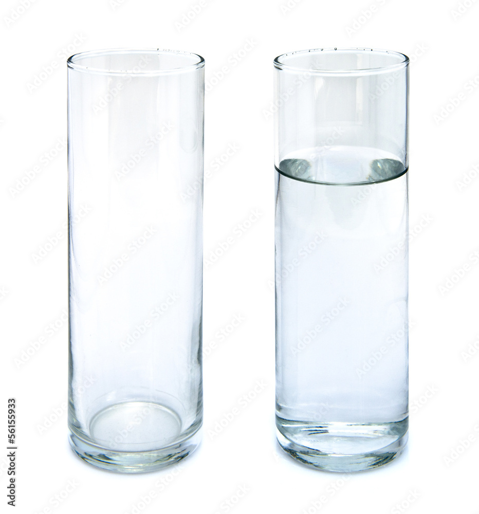 water glass isolated on white background water glass isolated on white background