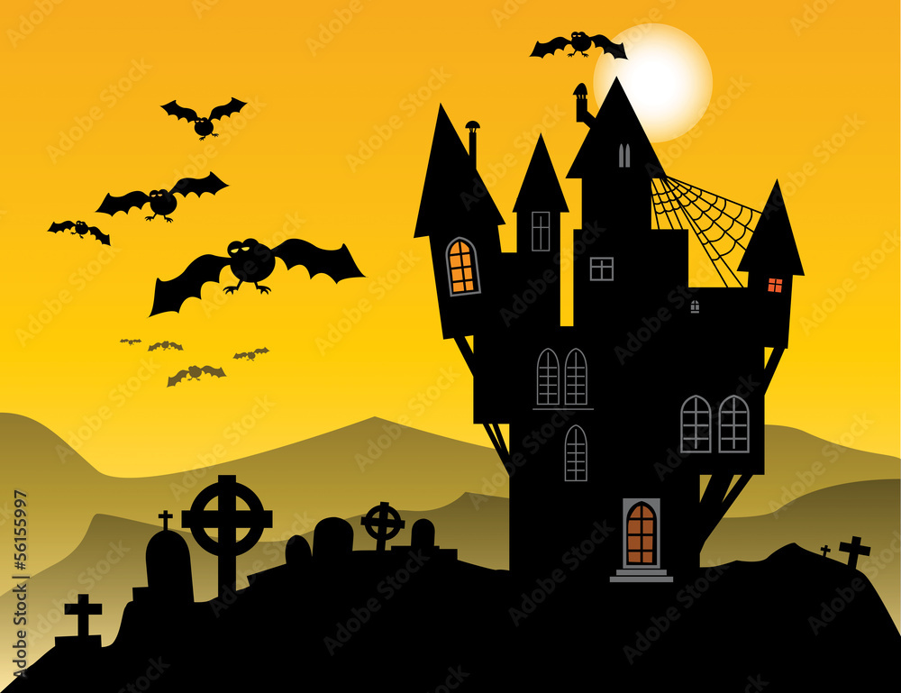 Halloween abstract background, vector illustration