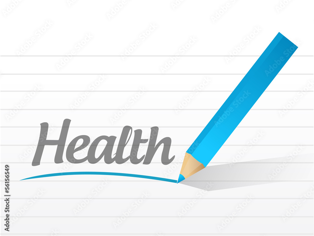 health written on a white paper. illustration health written on a white paper. illustration