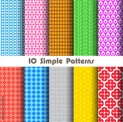 simple patterns collection for making seamless background