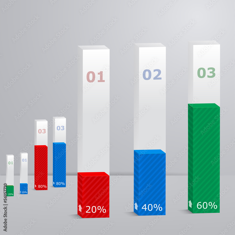 Modern template with 3D columns Modern template with 3D columns