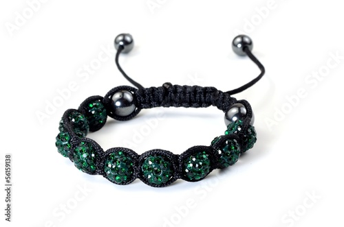 Shambhala Buddhist bracelet on a white background