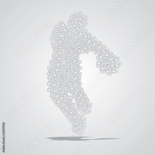 basketball player bubbles design