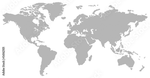 Fototapeta Naklejka Na Ścianę i Meble -  grey grid pattern world map