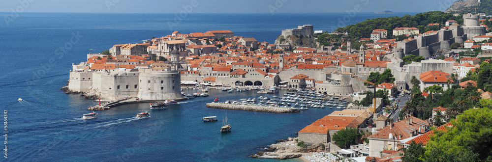 Dubrovnik, Croatia, panorama of the medieval city