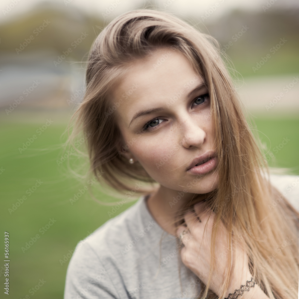 face of a beautiful girl
