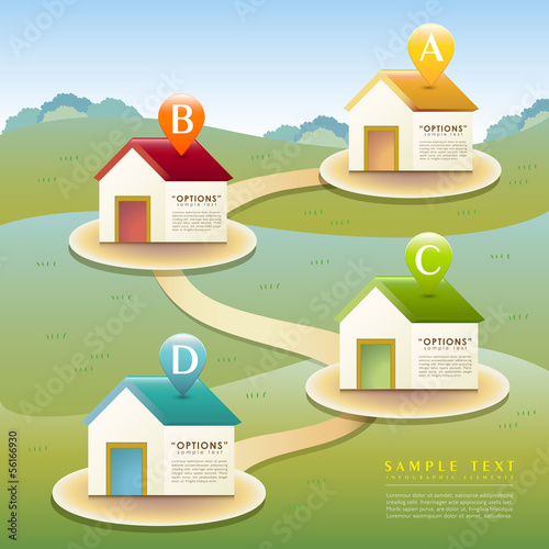 vector abstract house infographics
