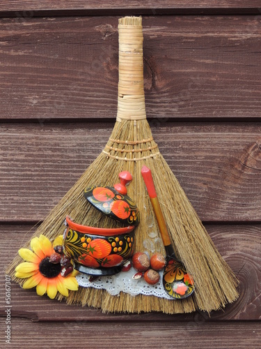 предметы, гигиена, веник,