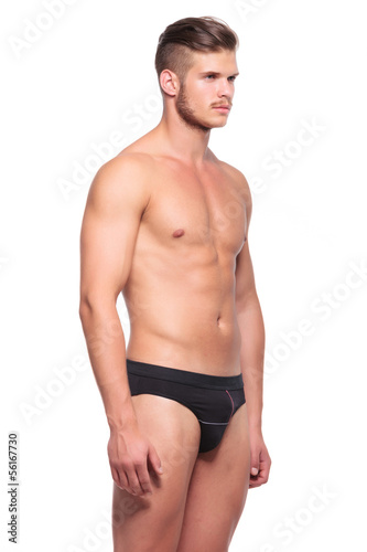 Принти на полотні portrait of a man in his underware