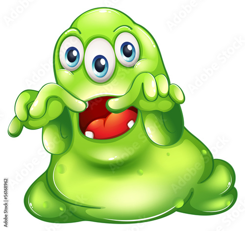 A green monster in horror