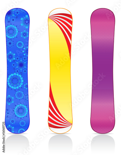 boards for snowboarding vector illustration