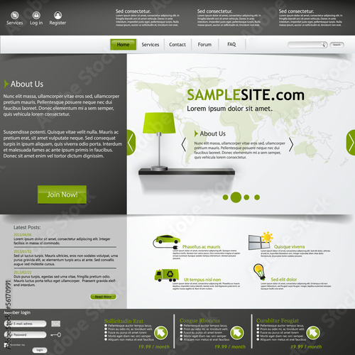 Green and Grey Elegant Website Template