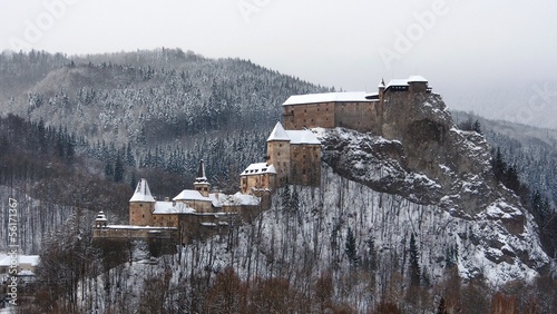 Wallpaper Mural All buildings of Orava Castle in winter Torontodigital.ca