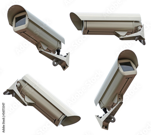 security cameras camera on white background