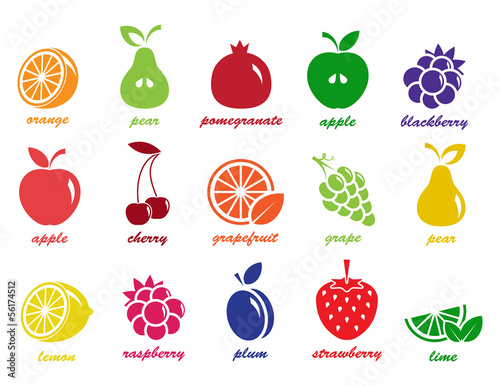 vector collection: fruit icons