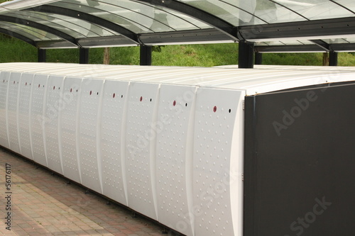 Bicycle locker at the train station in The Netherlands