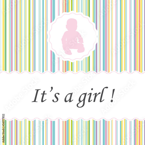 Faire-part de naissance. C'est une fille !