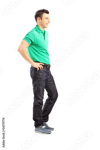 Full length portrait of a handsome casual man posing
