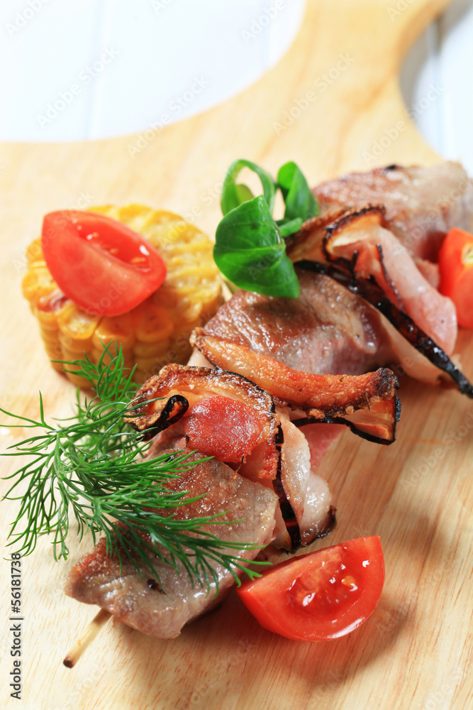 Grilled pork skewer Grilled pork skewer