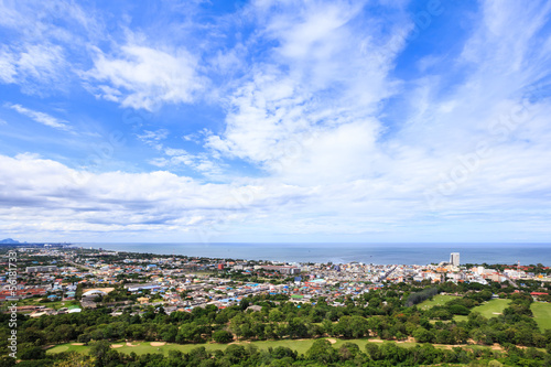 Hua Hin city from scenic point, Hua Hin, Thailand